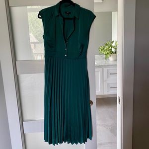 J. Crew Midi Shirt Dress with Pleated Skirt